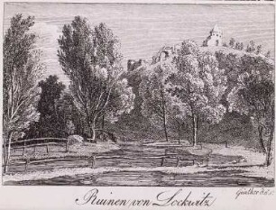 Ruinen bei Lockwitz, Stich, vor 1824