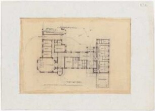 Krankenhaus, Clerf (Clervaux): Erdgeschossgrundriss 1:200 (2. Entwurf)
