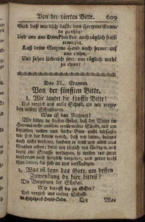 Das XL. Examen. Von der fünfften Bitte