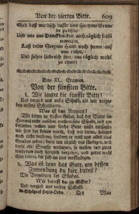 Das XL. Examen. Von der fünfften Bitte