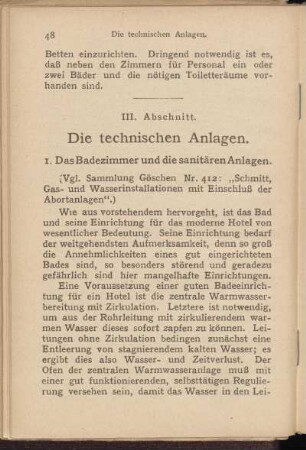 III. Die technischen Anlagen.