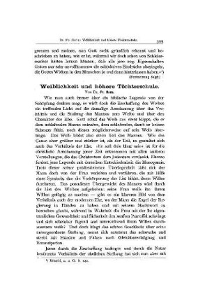 Weiblichkeit und höhere Töchterschule