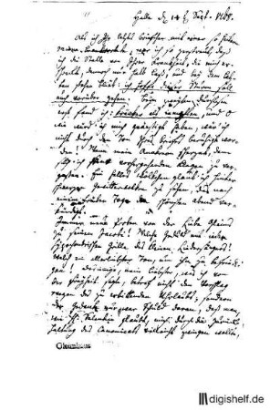 115: Brief von Johann Georg Jacobi an Johann Wilhelm Ludwig Gleim