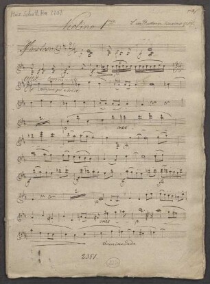 Quartets, vl (2), vla, vlc, op. 127, LvBWV LvBWV op.127, Es-Dur - BSB Mus.Schott.Ha 2207 : [heading, vl 1:] L van Beethoven Quatuor op 127.
