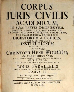 Corpus iuris civilis. 2