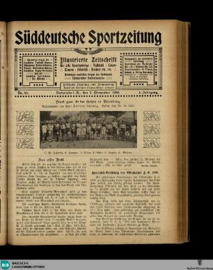 Süddeutsche Sportzeitung : Illustrierte Zeitschrift für Fussball, Leicht-Athletik, Tennis, Hockey, Cricket etc.