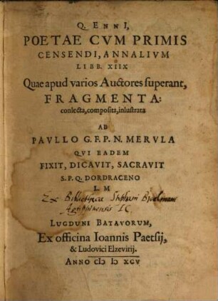 Annalium libb. XVIII fragmenta