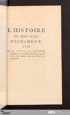 L'Histoire Du Nouveau Testament