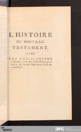 L'Histoire Du Nouveau Testament