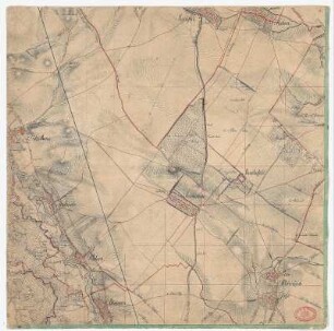 Lindenthal, Radefeld, Wiederitzsch. Blatt 14 aus: Meilenblätter von Sachsen
