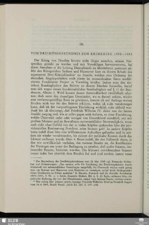 IX. Vom Dreikönigsbündnis zum Krimkrieg. 1850-1854