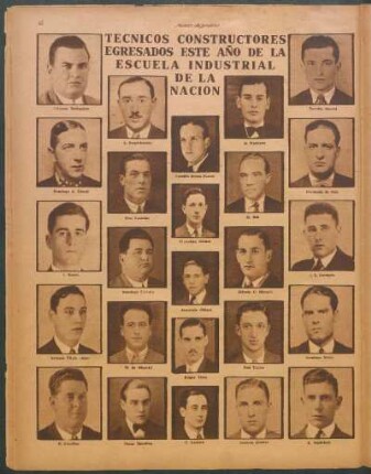 Técnicos constructores egresados este año de la Escuela Industrial de la Nación [Fotografías]