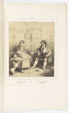 La jeune mère, Blatt 10 der Folge "Souvenirs du Tyrol, du Vorarlberg et de la haute Bavière"