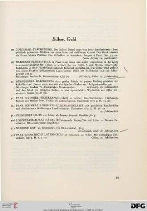 Silber, Gold (Nr. 510-518)