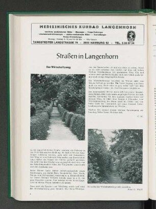 Straßen in Langenhorn - Der Wirtschaftsweg