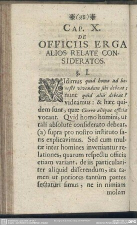 Cap. X. De Officiis Erga Alios Consideratos