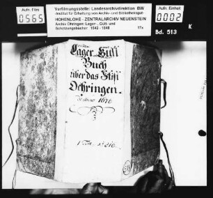 Lager- und Gültbuch des Stifts Öhringen (Bd. 1).