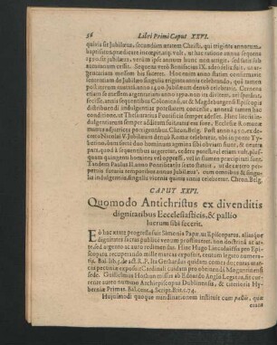 Caput XXVI. Quomodo Antichristus ex divenditis dignitatibus Ecclesiasticis, & pallio lucrum sibi fecerit.
