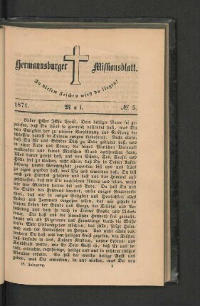 No. 5. Mai. 1871.