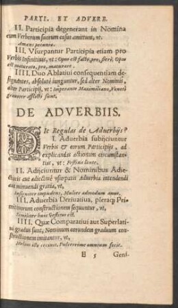 De Adverbiis.