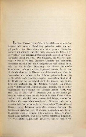 Zur Handschriftenkunde und Kritik von Ciceros Partitiones Oratoriae