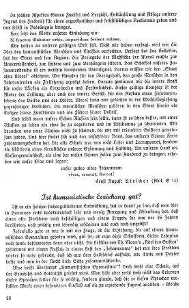 Ist humanistische Erziehung gut?