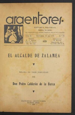 1935008000: El alcalde de Zalamea : drama en tres jornadas