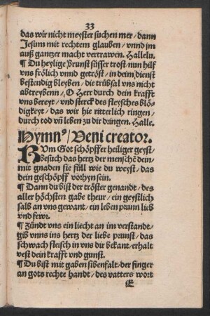 Hymnus/ Veni creator.