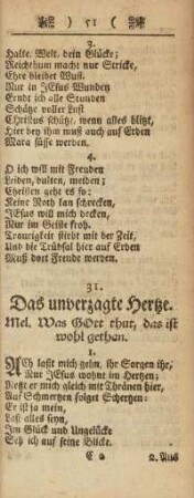 31. Das unverzagte Hertze