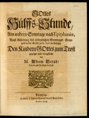 Gottes Hülfs-Stunde