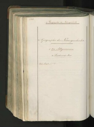X. Geographie der Naturgeschichte.