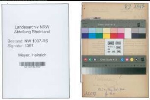 Entnazifizierung Heinrich Meyer , geb. 09.01.1911 (Vermess.Inspektor)