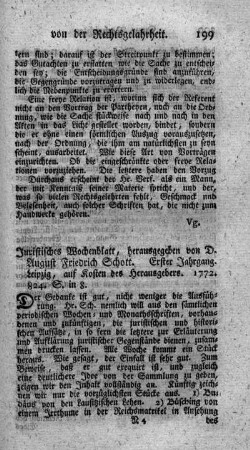 Juristisches Wochenblatt. Jg.1.