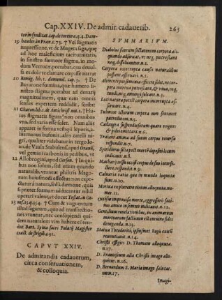 Caput XXIV. De admirandis cadaverum ...