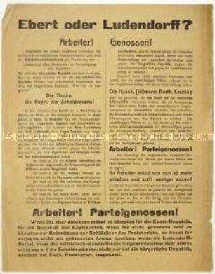 Aufruf der KPD zum Kampf gegen den Lüttwitz-Kapp-Putsch und für eine Räterepublik