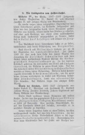 9. Die Landgrafen von Hessen-Kassel