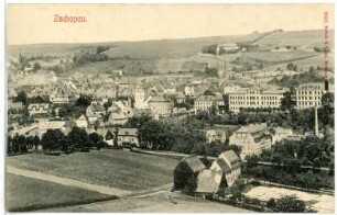 Zschopau. Blick auf Zschopau