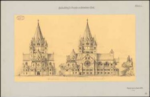 Evangelische Gnadenkirche (Augustakirche), Berlin-Mitte 5. Projekt: Seitenansicht, Rückansicht