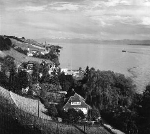 Meersburg. Ortsteilansicht. Uferbebauung