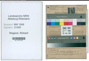 Entnazifizierung Richard Wegerer , geb. 30.03.1902 (Bahnwerkmeister)