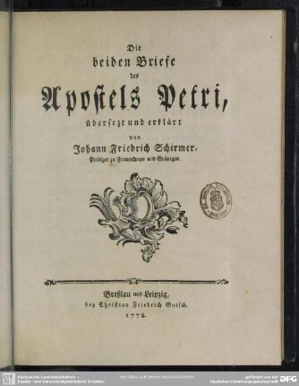 Die beiden Briefe des Apostels Petri