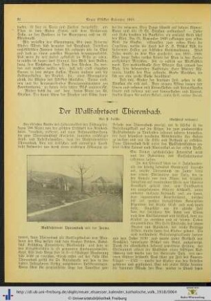 Der Wallfahrtsort Thierenbach.