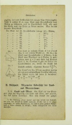 II. Abschnitt. Allgemeine Uebersicht der Land- und Meeresräume