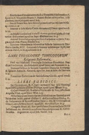 Libri Theologici Theologorum Religionis Reformatae.