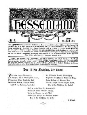 No. 8, 15. April 1890