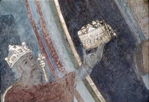 Thronende Muttergottes, umgeben von Heiligen