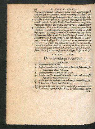 Caput XVII. De responsis prudentum.