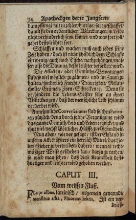 Caput III. Vom weissen Fluß.