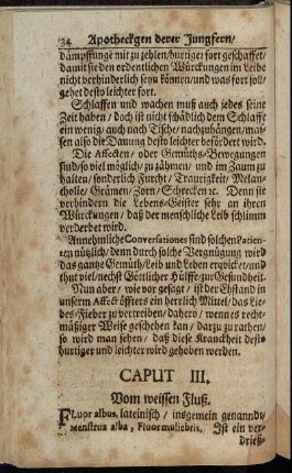 Caput III. Vom weissen Fluß.