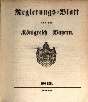 Regierungsblatt für das Königreich Bayern. 1843